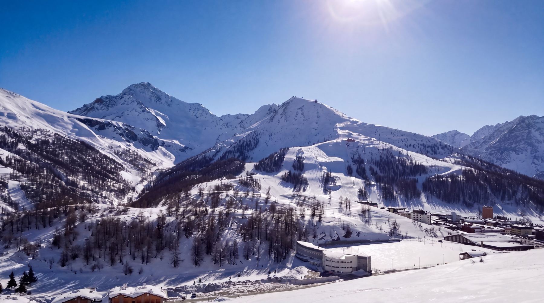 Le piste di Sestriere nella Via Lattea